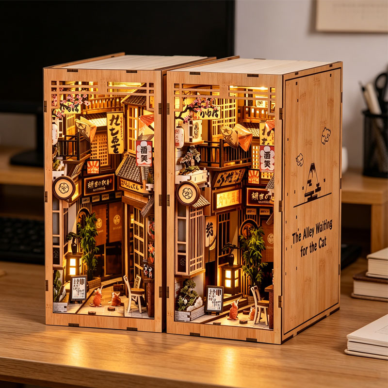 Book Nook Shelf Insert Alley Diy - Zuuton Kit Book Nook DIY Lorong