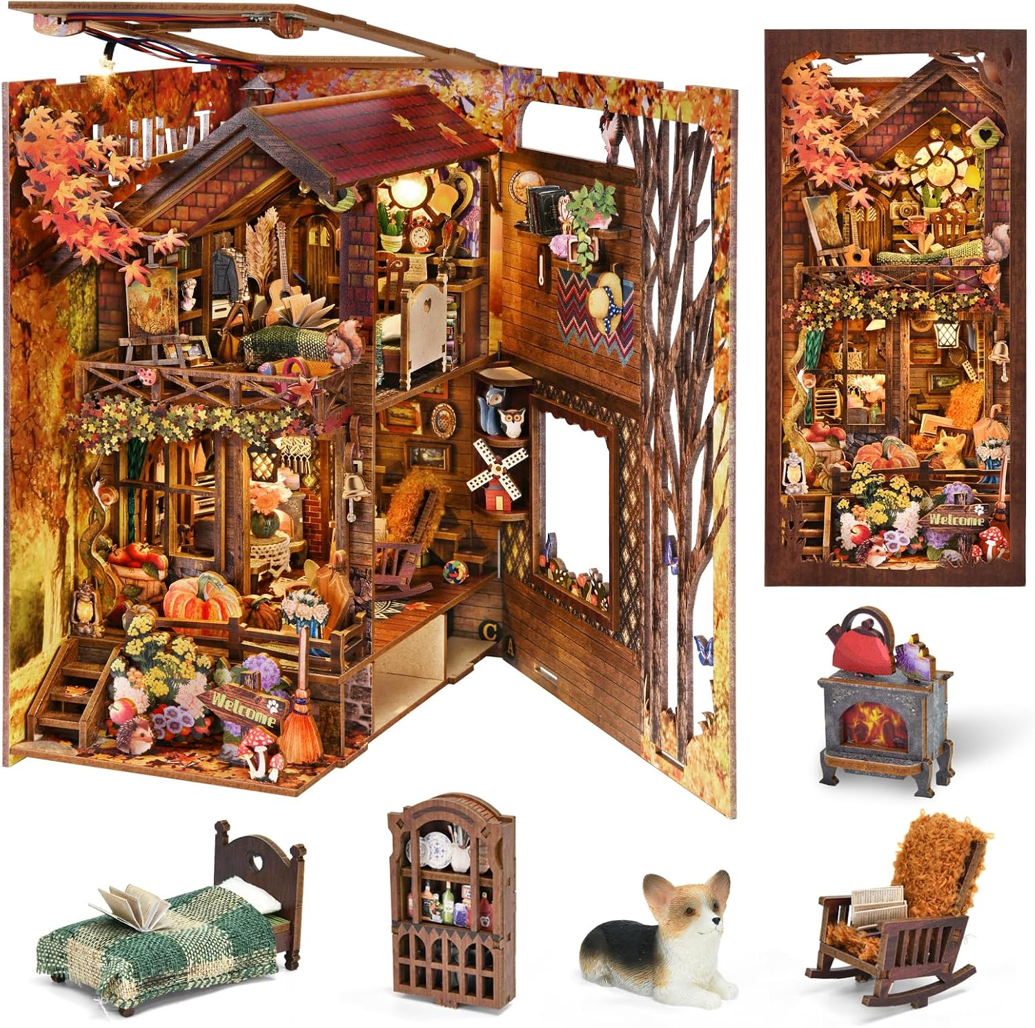 Miniature Led Light Kit For Dollhouse - Kit Sudut Buku, Kit Sudut Buku