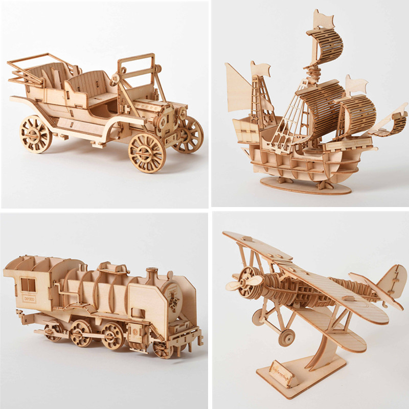 Laser Cut Wooden Model Kit Assembly - Kit Puzzle Kayu 3D DIY -