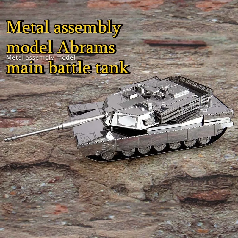 Metal 3D Puzzle Stainless Model Kit - Model Tank Puzzle 3D M1 Abrams,