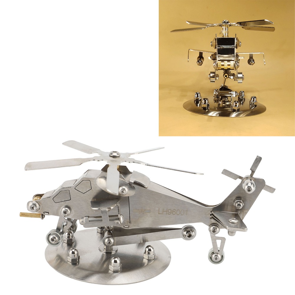 Metal 3D Puzzle Stainless Model Kit - Kit Model Helikopter Baja Tahan Karat