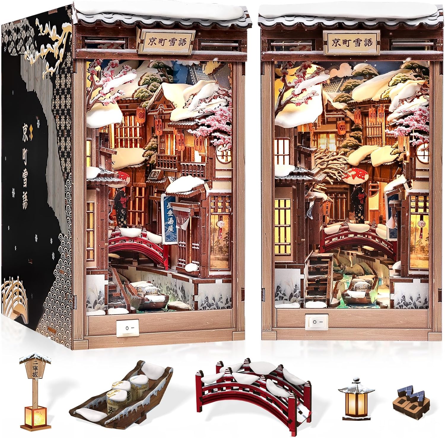 Miniature Led Light Kit For Dollhouse - Kit DIY Book Nook Kyoto Snow