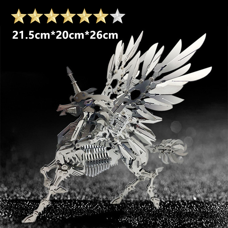 Metal 3D Puzzle Stainless Model Kit - Teka-teki logam 3D anak-anak dewasa mesin